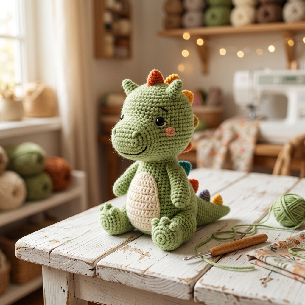 Handmade Crochet Dinosaur Plushie
